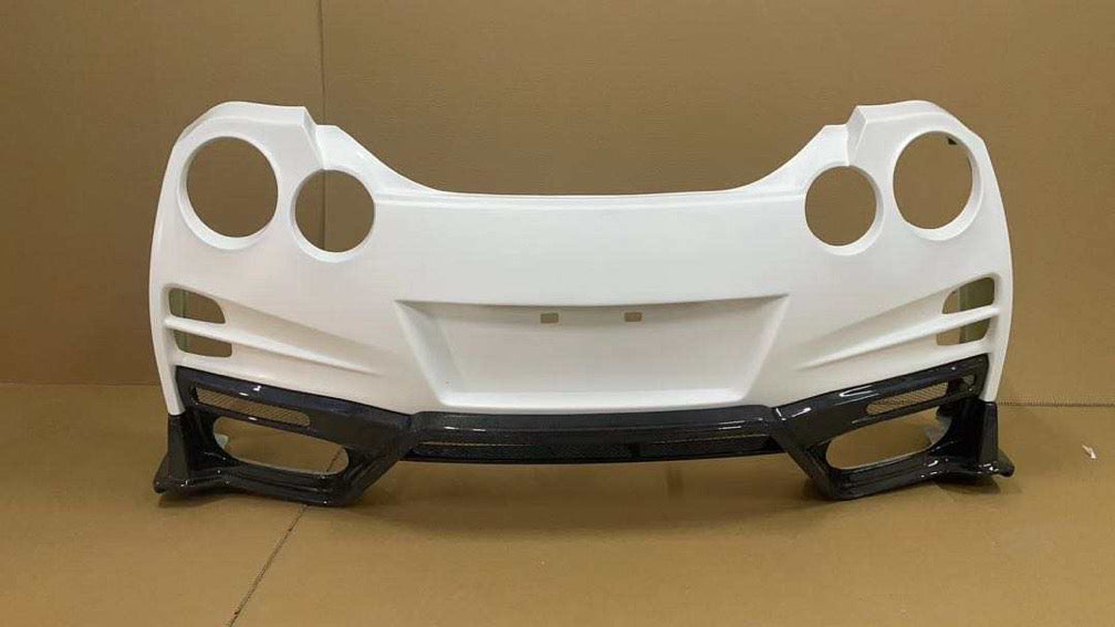 Nissan GTR R35 TS-Style carbon fibre rear bumper – view 5