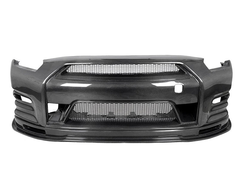 Nissan GTR R35 2008-2016 OEM-Style carbon fibre bumper – view 2