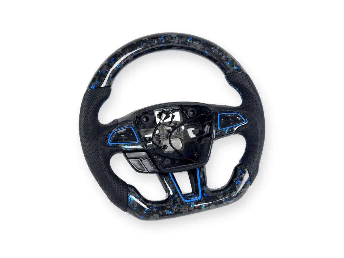 Custom carbon steering wheel focus mk3 blue