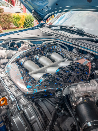 Nissan GTR R35 carbon fibre engine cover – view 3