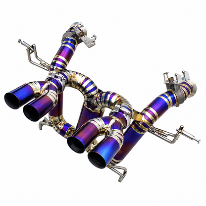 Lamborghini Revuelto titanium F1-style X-pipe exhaust