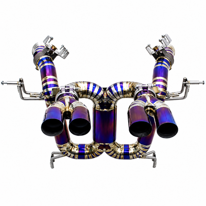 Lamborghini Revuelto titanium F1-style X-pipe exhaust – view 2