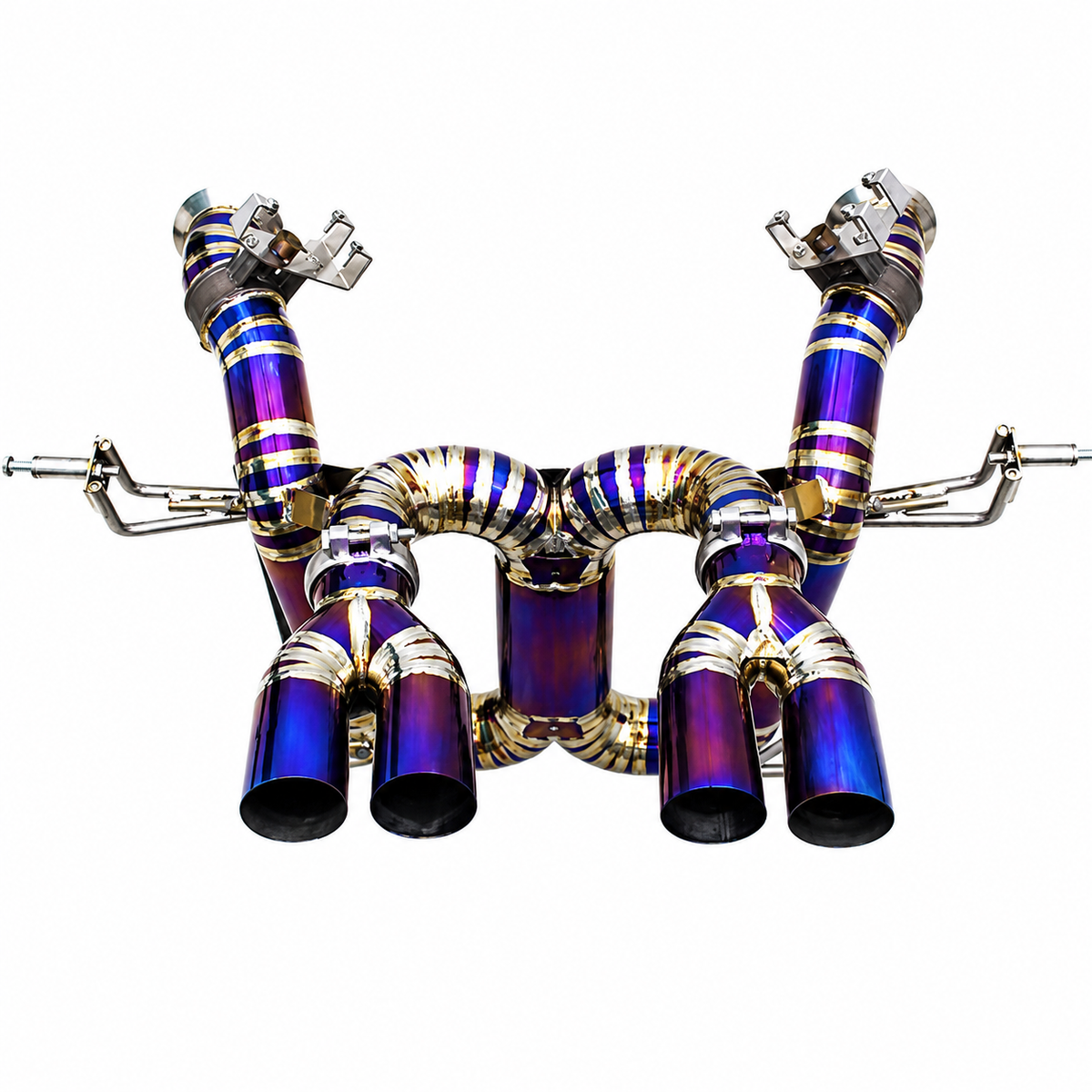 Lamborghini Revuelto titanium F1-style X-pipe exhaust – view 3