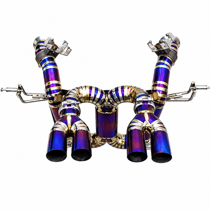 Lamborghini Revuelto titanium F1-style X-pipe exhaust – view 3