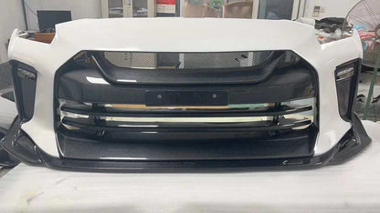 Nissan GTR R35 TS-Style carbon fibre front bumper – view 3