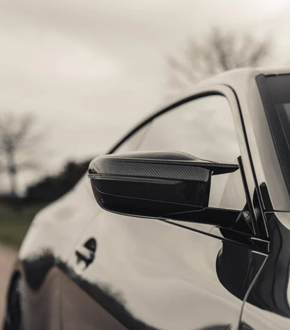 BMW M3 / M4 G80 G82 carbon fibre mirror caps – view 2