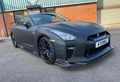 Nissan GTR R35 2017+ TS-Style carbon fibre front lip – view 2